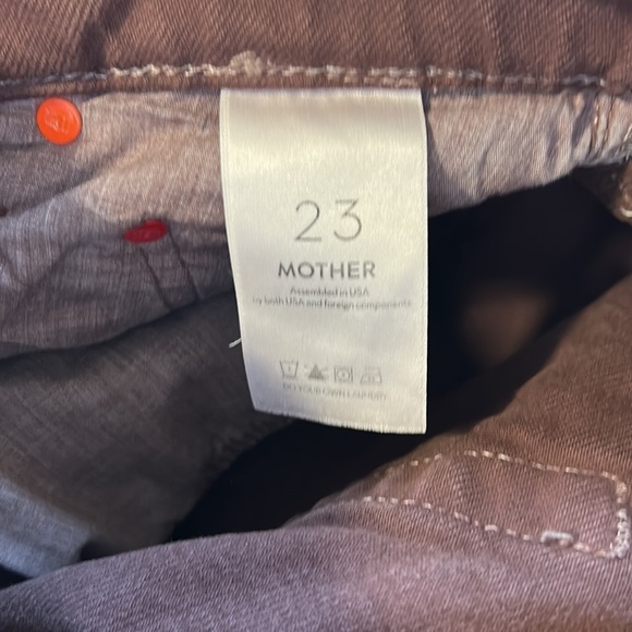 MOTHER SNACKS Twizzy Jean Skimp French Toast High Waist Brown Sz 23 NEW - Picture 11 of 13
